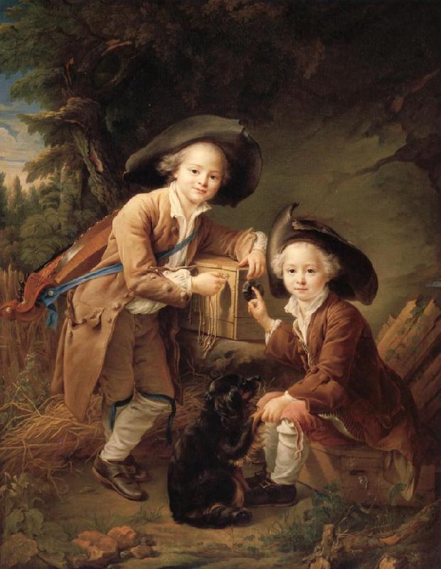 Francois-Hubert Drouais The Comte and chevalier de choiseul as savoyards Spain oil painting art